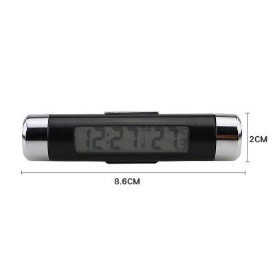 China 1pcs Minimalist Car Digital Clock Electronic Thermometer Auto Electronic Clock LED Temperature Display Clock Backlight Digital Display for sale