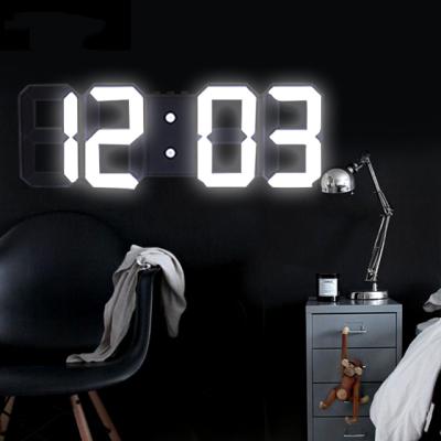 China Anpro 3D Large LED Digital Antique Wall Clock Style Night Light Display Table Date Time Celsius Desktop Synchronize Living Room Alarm Clock for sale