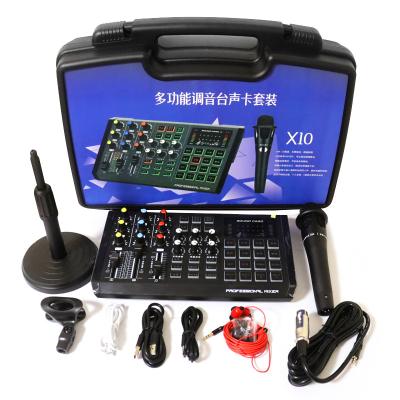 China Computer Wholesale Usb Interface Sound Card Set Cardioid Microphone Wireless Sound Card for sale