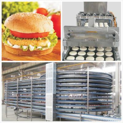 China Humburger-Brot oder Brötchen-automatische Fertigungsstraße/Anlage/ganze Maschinen-Linie zu verkaufen