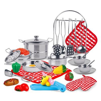 China Eco-friendly Material 2021 New Products Stainless Steel Kitchenware Set For Children 33 PCS Amazon Hot Sale 988-C20 for sale