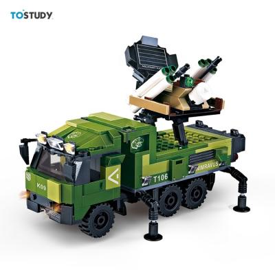 China Eco-friendly Material Tank Car Model Series GUDI building block plastic educational diy toy for boy gift for sale