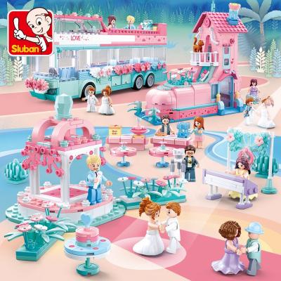 China DIY TOY Sluban Girl Series Wedding Supplies Assembled Blocks Building Block Intelligent Toys For Children for sale