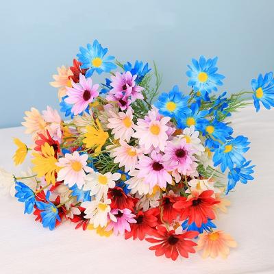 China Style : Kindergarten pastoral artificial green wedding daisies simulation living room table decoration flower garden outdoor landscaping for sale