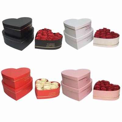 China Recycled Materials Valentine's Day Heart Shape Chocolate Kraft Paper Boxes Soap Rose Flowers Wedding Gift Box With Logo for sale