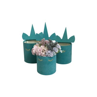 China Recycled Materials Ship In Time Luxury Cardboard Wreath Lid Flower Paper Box for sale