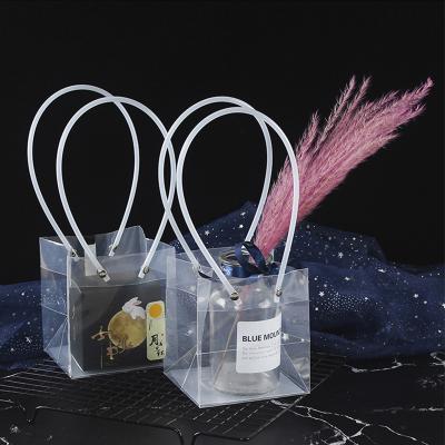 China High Quality Recyclable 18 PP Silk Material Ins Style Gift Transparent Plastic Bag For Flower Gifts Packaging for sale