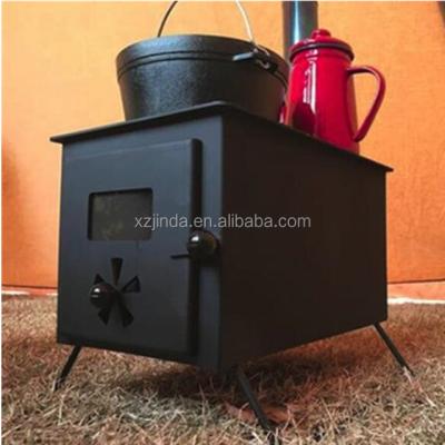 China Outdoor Popular Product Mini Heater Camping Stove Heating Tent With Portable Stove Pipe Hole Tent Wood Stove for sale