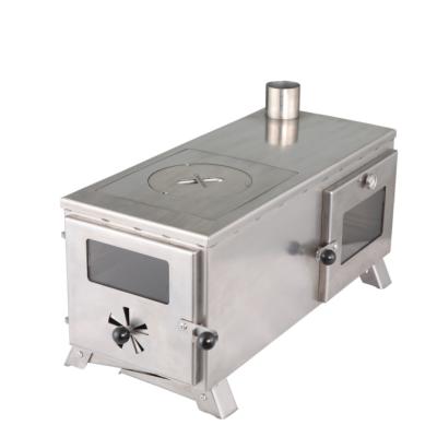 China Wholesale Price 304 Stainless Steel Camping Stove Modern Portable Camping Tent Stove for sale