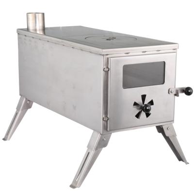 China Wholesale Price 304 Stainless Steel Camping Stove Modern Portable Camping Tent Stove for sale