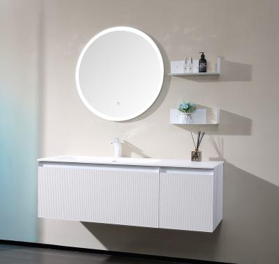 China Modern Bathroom Furniture Cabinet Design Set Floor Standing One Piece Modern Style Bathroom Vanity Cabinets For Sale for sale