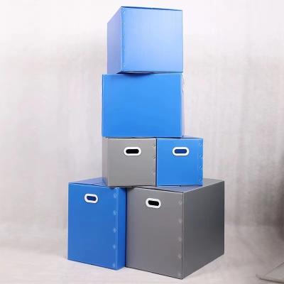 China Totes Corrugated Plastic Storage Boxes Carry Handle Packing Carton Boxes For Moving for sale