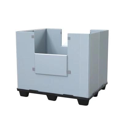 China White Polypropylene Plastic Foldable Box Plastic Moving Container Customized for sale