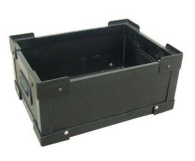 China UV Coating Gray Plastic Corrugated Box Corrugated Board Plastic Moving Bins Hand Totes Crates for sale