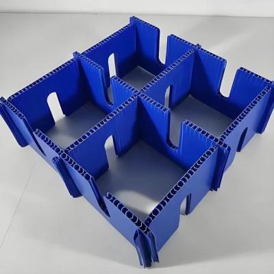 China Plastic Dividers Box Corrugated PP Sheet Storage Carton With Partition for sale