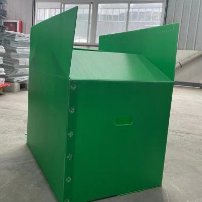 China Anti Pressure Anti Corrosion Plastic Corrugated Box Green PP Hollow Sheet for sale