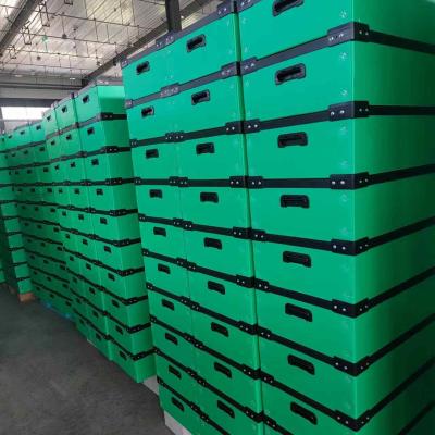 China 50kg Corrugated Plastic Moving Boxes Crates Hollow Sheet Turnover Box Plastic Crate Storage Boxes for sale