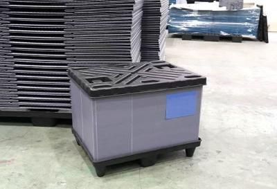 China Plastic pallet box PP gegolfde plaat holle materialen met deksel en basis Te koop