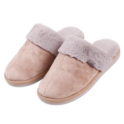 China Anti-Smell Customize Plush Cheap Ladies Warm Flat Indoor Slippers Winter For Women for sale