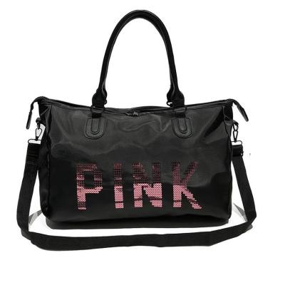 China Custom High Quality Eco-Friendly Pink Sports Travel Bag Waterproof Weekend Women's Gym Duffel Bag for sale