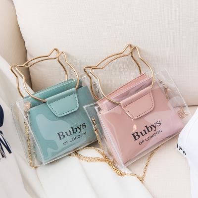 China Small fashion durable 2021 handbag simple clear transparent jelly handbags custom women bag for sale