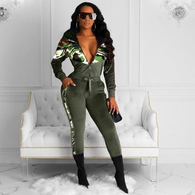 China 2022 New Spring Long Sleeve Velvet Fashion Casual Women's Clothing Casual Two Piece Sets Tracksuit For Women for sale