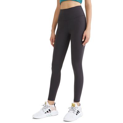 China 2021 breathable autumn and winter new lulu plus warm sanded female spot high waist velvet yoga pants hip pants nine point fitness for sale