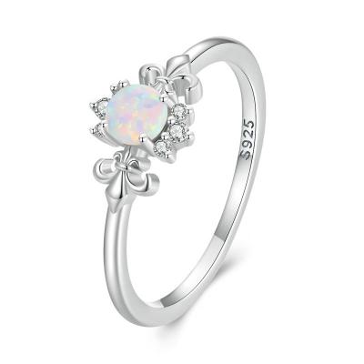 China CLASSIC 925 Sterling Silver Opal Ring Women Celtic Wedding Anniversary Gifts for sale