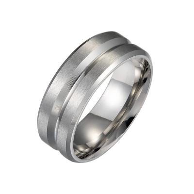 China Matte Brushed Finish Men Tungsten Ring Blank Band Rings Comfort CLASSIC 8mm width fit for sale