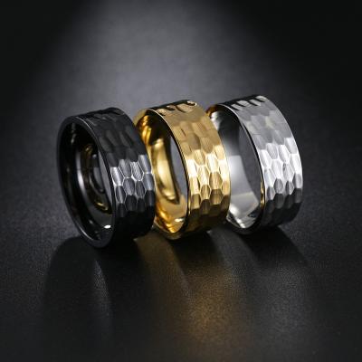 China New New Style Mens Boys Stainless Steel Honeycomb Stamp Rings Comfort Fit for sale