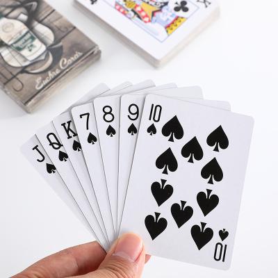 China Durable Custom Logo Printing Paper Size Standard Paper Playing Cards Casino Poker Black Cards For Sale for sale