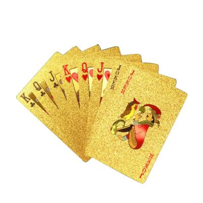 China Custom Waterpoof Poker 24k Cards Waterpoof Playing Cards Waterpoof 18k Gold Plastic PVC Gold Poker Custom Cards for sale