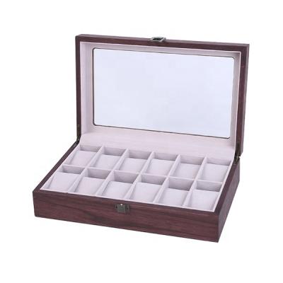 China Wholesale Wooden Vintage Painted 12 Slot Wooden Wrist Watch Box Wood Storage for sale