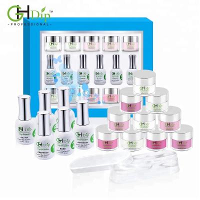 China Pink and White French Nail Powder Dip Powder Nail Kit Dip Gel French Acrylic Nail Polish for sale