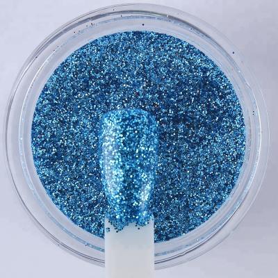 China OEM Blue Color Acrylic Nail Glitter Dipping Powder 0.5OZ/1OZ/2OZ/4OZ/8OZ/16OZ/18OZ for sale