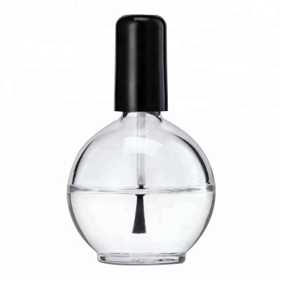 China Personal Care Wholesale Round Shaped Custom Big Ball Nail Polish Bottle With Cap And Brush for sale