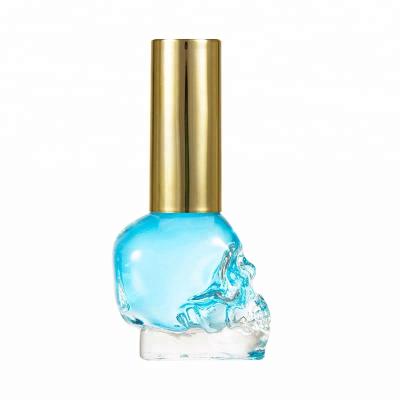 China Custom Personal Care 6Ml Mini Empty Glass Skull Nail Polish Bottle for sale