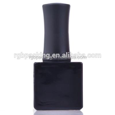 China Black Personal Care Square Bottles Nail Polish Bottle Large Empty Clear Empty Glass Bottle for sale