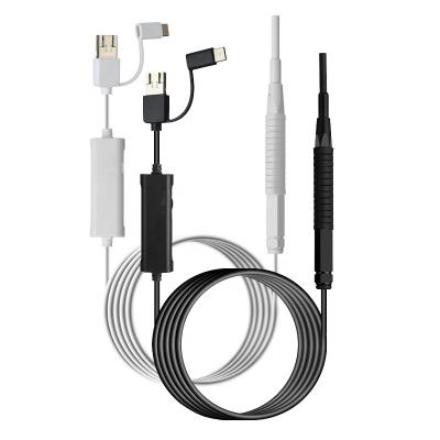 China Waterproof / F190 Earpick Endoscope Camera 1.5M Wire 3in1 USB Type-C Medical Microphone Spoon Waterproof Earwax Inspection Ear Cleaner Otoscope Lens 3.9mm Spoon for sale