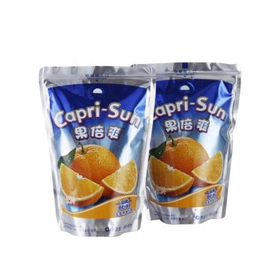 China Custom Printing Plastic Moisture Proof Aluminum Foil Spout Comic Pouch For Beverage Liquid Milk Fruit Drink Juice With Straw for sale