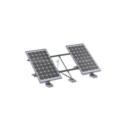 China 2kw Commercial Flat Solar Roof Power Plant Adjustable Structures Ground Mounting System for sale