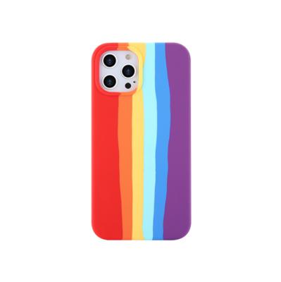 China Shockproof Rainbow Liquid Silicone Phone Case For Huawei Y300 Phone Case Silicone Case for sale