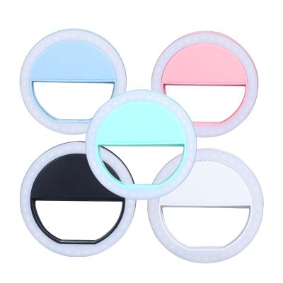 China Mini Portable Design Selfie Ring Light 3 LED Levels USB Power Supply Battery Ring Light For Mobile Selfie 36 LED for sale