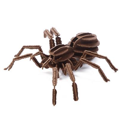 China Assembly Needed Wholesale Children Learning Toy Paper Model Spider 3d Insect Small Puzzle Kids Toy for sale