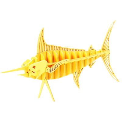 China DIY Practice Children's Toys Swordfish Paper Model Cardboard 3d Puzzles for sale