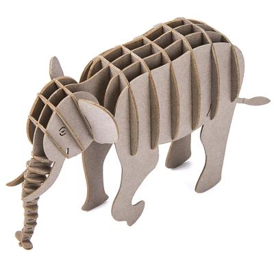 China DIY TOY Latest 3D Paper Puzzles BEND TOY Elephant Model Kids DIY Intelligent Toy 3d Animal Paper Pieces Handmade Game Kits for sale