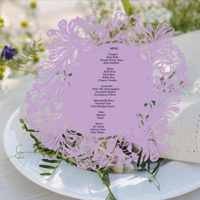 China Wholesale Europe Custom Printing Wedding Invitation Cards Menu Card for sale