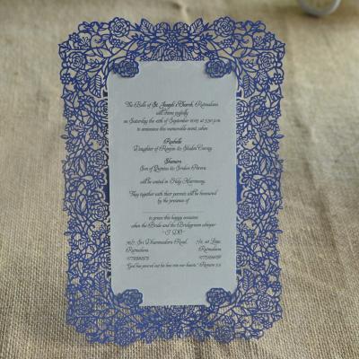 China Europe Laser Cut Luxury Menu Cards Creative Designing For Wedding for sale