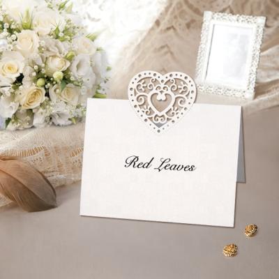 China Wedding Ceremony Wedding Gold Place Card Holders Laser Cut Handmade Printing Wedding Seat Cards for sale