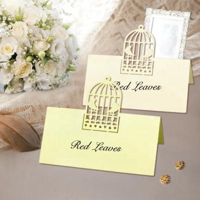 China Europe Laser Cut Wedding Decoration Table Seating Place Card For Party for sale